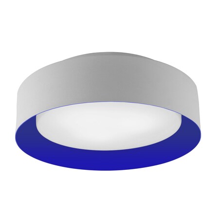 Bromi Design Lynch White & Blue Flush Mount Ceiling Light B4106BL